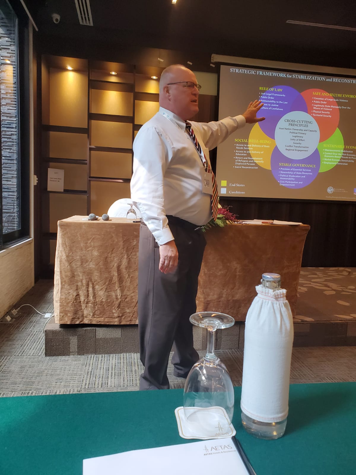 Presenter at seminar on peace development